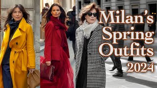 Spring 2024 Fashion Trends You NEED TO SEE in Milan Milan Street Style [upl. by Jehiel]