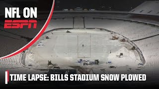 TIME LAPSE ❄️ Buffalo Bills fans removing snow from the stadium  NFL on ESPN [upl. by Clemence]