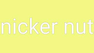 Nicker Nut Definition amp Meaning [upl. by Sofer]