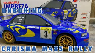 Carisma m48s 18 rally car unboxing overview Subaru wrc 1997 Collin McRae brushless [upl. by Ciccia]