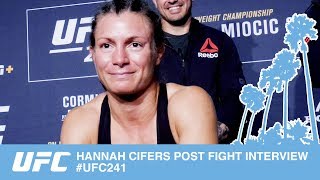 HANNAH CIFERS POST FIGHT INTERVIEW UFC241 [upl. by Capello]