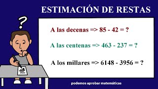 Estimación de restas a las decenas a las centenas y a los millares [upl. by Broek]