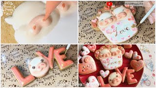 Valentines Day 🐷 Pig  Cookies Art  EP74 [upl. by Yellac]