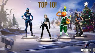 Top ten Fortnite 0 delay skins [upl. by Dellora]