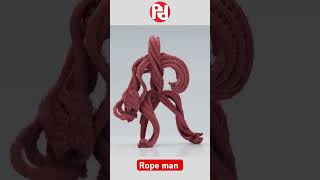 Rope man ￼￼ sidefx houdini  C4dtoa [upl. by Alaikim]