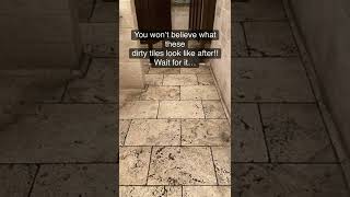 Travertine Tile Cleaning tileandgroutcleaning scottsdaleaz beforeandafter tilecleaning [upl. by Rockafellow430]