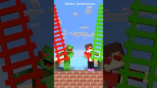 Ladder Race  JJ and Mikey Minecraft Animation [upl. by Ambrogio]