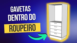 Como Fazer Gavetas Dentro do Roupeiro Projeto e Medidas de Recuo [upl. by Garges]