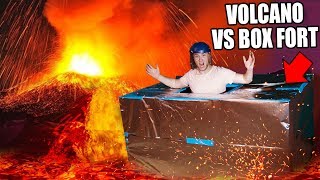 BOX FORT Vs VOLCANO CHALLENGE 🔥 [upl. by Beutler227]