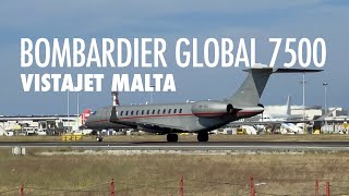 VistaJet Malta — Bombardier Global 7500 [upl. by Boyden]