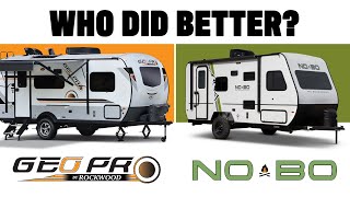 BEST OFFGRID TRAVEL TRAILER  Rockwood Geo Pro 19FBS vs No Boundaries NB168 [upl. by Elburt921]