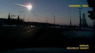 Large Meteorite falling over Chelyabinsk Russia [upl. by Yttam]