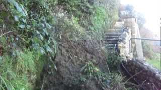 📽 landslide  osborne steps  shanklin  isle of wight  december 2012 [upl. by Akiehsal944]