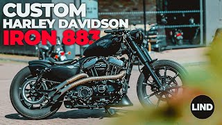 Custom HarleyDavidson Iron 883  All Blacked Out [upl. by Marnie]