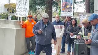 ILWU Injured Workers Rally In Oakland Against Workers Comp Fraud amp For Justice [upl. by Hoem]