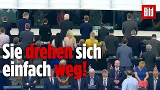 Bei der Hymne BrexitBriten sorgen für Skandal im EUParlament [upl. by Nhguahs511]