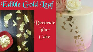 How To Make Your Own Edible Gold LeafFlakes For Cake Decoration [upl. by Aloiv]