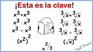 Álgebra BÁSICA potenciación vs radicación las propiedades claves Parte 3 [upl. by Ytima]