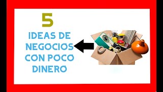 IDEAS de EMPRENDIMIENTOS con POCO DINERO para JOVENES 2021  NEGOCIOS [upl. by Anagnos]