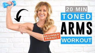 20 Minute Toned Arm Workout For Women Over 50  Bye Bye Bat Wings Today [upl. by Dill]