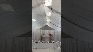 Installation Tent Ceiling Draping String Lights That Sparkle Wedding Decor wedding shortvideo [upl. by Nerwal521]