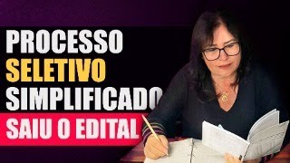 SAIU O EDITAL DO PROCESSO SELETIVO SIMPLIFICADO  EDUCAÇÃO MG [upl. by Euqinad]