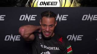 Regian Eersel ONE Championship 156 post fight interview [upl. by Patricio51]