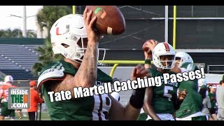 Tate Martell Catching Passes in QB Drills [upl. by Ilime746]