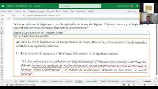 Consideraciones Tributarias 2024 Grandes Contribuyentes  RIMPE recategorización [upl. by Cattier]