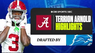 Terrion Arnold Alabama Highlights  No 24 Overall to Lions  CBS Sports [upl. by Womack]