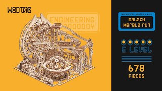 Galaxy Marble Run  WoodTrick instructions 3d electric model [upl. by Sabba]