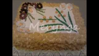 COME FARE LA TORTA MIMOSA DECORATA CON PASTA DI ZUCCHERORICETTA [upl. by Ahsemat]