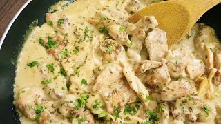 Chicken Stroganoff Recipe  Mushroom Chicken Stroganoff  By Naimahs kitchen [upl. by Raila]