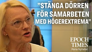 Heléne Fritzon S Man måste vara tydlig och stänga dörren för samarbete med högerextrema [upl. by Bocock]