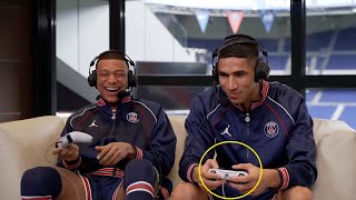 Famous Footballer Playing FIFA ft Mbappe Hakimi Messi HD [upl. by Nizam]