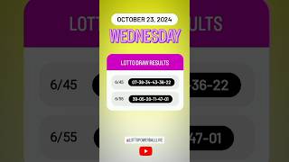 645 655 Live Draw Lotto Result  October 23 2024 Wednesday 9 PM lottoresulttoday [upl. by Duwad]