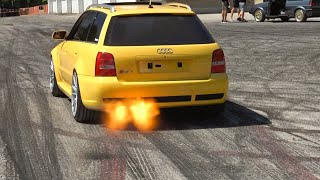 AUDI SOUND COMPILATION  Best Of Pulls Launch Control Turbo AntiLag Flames Drift amp Burnout [upl. by Irena222]