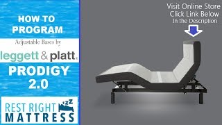 How to program Leggett and Platt prodigy 20 adjustable bed [upl. by Dlorah]