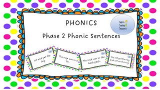 Phonics Phase 2 Sentences [upl. by Steffin]