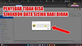 PENYEBAB TIDAK BISA TARIK DATA SISWA KE ANBK DARI BIOAN  TUTORIAL ANBK [upl. by Lajib]