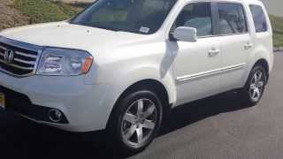 2014 HONDA PILOT touring  official  WALKAROUND video demo WHITE DIAMOND [upl. by Rengaw]