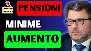 🟨 PENSIONI MINIME AUMENTO 2025❗️ ECCO DI QUANTO AUMENTERANNO❗️ [upl. by Mallis]