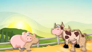 Toddler Game Jigsaw Farm Animals Cartoon Preview [upl. by Arramat300]