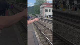 Fahrgäste rennen über die Gleise schwarzwaldbahn dontdoit Haslach deutschebahn [upl. by Ailugram372]