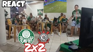 REACT PALMEIRAS 2X2 CORINTHIANS PELO PAULISTÃO 2024 [upl. by Ical]