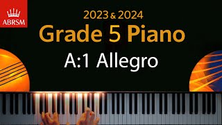 ABRSM 2023 amp 2024  Grade 5 Piano exam  A1 Allegro  Domenico Cimarosa [upl. by Esinahs]