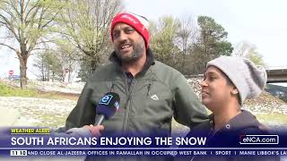 Weather Alert  South Africans enjoying the snow [upl. by Magnien]