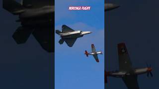 Beautiful Heritage Pair F22 Raptor and P51 Mustang [upl. by Conlon]