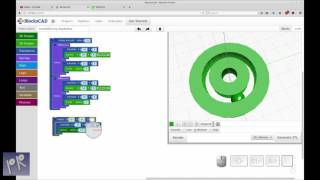 BlocksCAD  Blocks Based Programming a Printable Bearing [upl. by Doss]