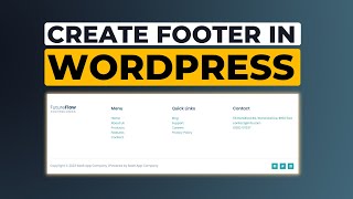 How To Create Footer In Wordpress Using Elementor Easily [upl. by Barthold572]